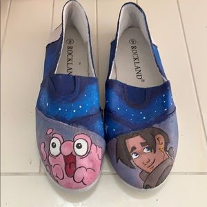 Hand Painted Treasure Planet Shoes- One Of A Kind!